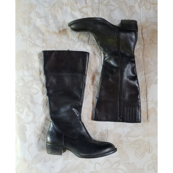 Born Shoes - Born Riding style tall boots black leather sz 7.5